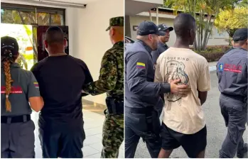 La individualización de los presuntos responsables se dio en tiempo récord y deberán responder por homicidio agravado, tortura agravada y desaparición forzada agravada. Estos son dos de los militares capturados. FOTO: Cortesía Ejército Nacional