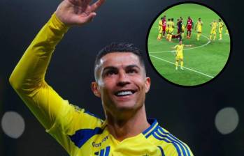 El colombiano fue expulsado al minuto 90+4, provocando la ira de Cristiano Ronaldo. Fotos: Al-Nassr y Captura de video