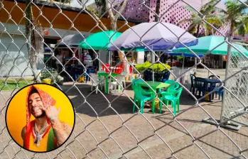 Así lucían al medio día algunos de los puestos de ventas cercanas al Atanasio Girardot. Los cerramientos impedían incluso la entrega de los productos por parte de proveedores. Según Ryan Castro y su equipo, el tema ya se solucionó. Este viernes un nuevo recorrido lo verificará. FOTO Mauricio Palacio y cortesía. 