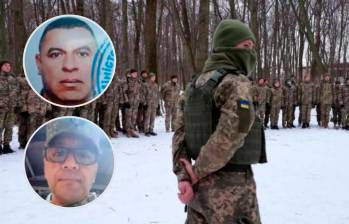 José Aron Medina (arriba en la foto) y Alexander Ante, fueron detenidos en Venezuela en julio de 2024 cuando regresaban a Colombia tras combatir en Ucrania. FOTOS: Getty y Fiscalía