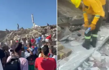 Edificios colapsados en Cali. Foto: redes sociales