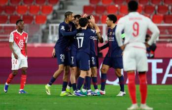 El PSG volvió a demostrar su fútbol y como campeón de Europa sacó adelante el partido ante el AS Mónaco. FOTO GETTY 