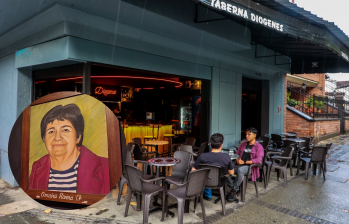 La taberna de Diógenes se hizo famosa en Medellín en los años 80 gracias a su dueña, Omaira Rivera. FOTO: MANUEL SALDARRIAGA