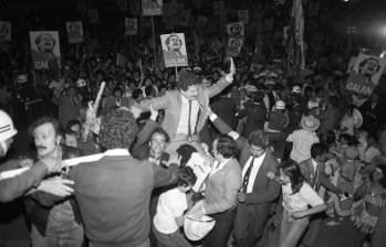 El candidato presidencial Luis Carlos Galán fue asesinado el 18 de agosto de 1989 en la plaza principal de Soacha, Cundinamarca. Foto: Colprensa