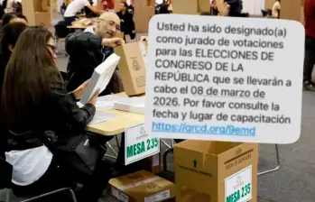 Según la Registraduría, más de 862.000 jurados de votación fueron nombrados para las elecciones al Congreso el próximo 8 de marzo. FOTO: CAMILO SUÁREZ-REFERENCIA 