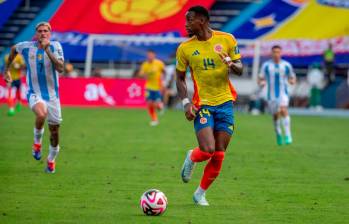 El delantero antioqueño Jhon Jáder Durán, de 23 años, ha marcado 3 goles con la Selección Colombia de mayores. Foto: Juan Antonio Sánchez