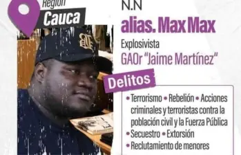 Rubán Ramiro Castillo, alias ‘Max Max’. Foto: Fuerzas Militares