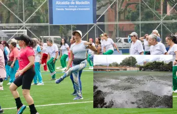 Cancha de Cristo Rey, remodelada y arreglada. FOTOS: ALCALDÍA DE MEDELLÍN