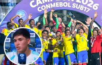 El futbolista argentino Julio Coria fue titular en la derrota de Argentina contra Colombia en la final del Sudamericano sub-17. Foto: tomada del x de @FCFSeleccionCol y captura de pantalla