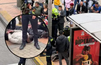 Un tiroteo en el occidente de Bogotá dejó dos capturados, uno de ellos tenía brazalete del Inpec. Fotos: @PasaenBogota