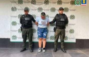La mujer fue imputada del delito de concierto para delinquir con fines de extorsión. FOTO: Cortesía Policía