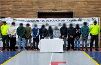 Entre los capturados se encuentra alias Pedro Paco, señalado de coordinar la distribución de drogas en la subregión con esta banda delincuencial. FOTO: Policía Nacional 