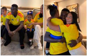 Kevin Viveros y su familia festejando su convocatoria a la selección Colombia. FOTO: Captura de vídeo