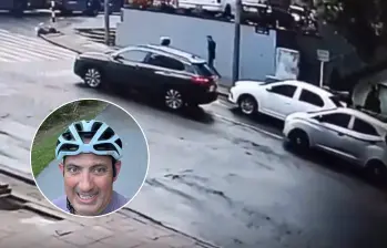 Un video reveló los momentos en que el empresario Gustavo Aponte y su escolta fueron asesinados a las afueras de un gimnasio en Bogotá. FOTOS: Captura de video