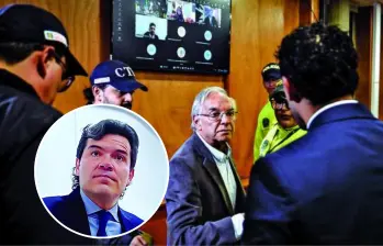 El exministro, imputado por su supuesto rol en el escándalo de la UNGRD, habló durante la diligencia de legalización de captura sobre su mala condición de salud. FOTO Colprensa