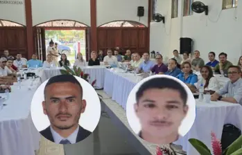 Diálogos de paz entre el Gobierno y las disidencias EMBF FARC de Calarcá en Caquetá durante el 21 de noviembre de 2025. En la izquiera, alias ‘Samir’; derecha, alias ‘Danilo’. Foto: Colprensa.