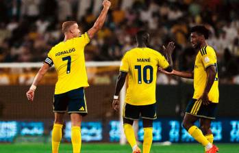 Cristiano Ronaldo, Sadio Mané y Kingsley Coman, el tridente de ataque del Al-Nassr. FOTO: X Al Nassren
