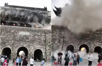 Las autoridades locales se encuentran investigando las razones del desplome del techo, teniendo en cuenta que recientemente hicieron unas mejores en el lugar. FOTO: Captura de video