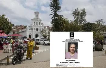 Adelante, la señora Diana Patiño Carvajal, quien está desaparecida desde el 9 de junio . Foto: EL COLOMBIANO e imagen tomada de redes.