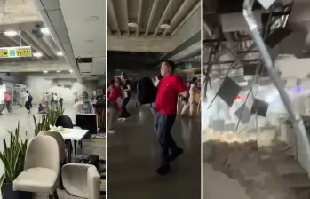 Así vivieron los momentos de tensión en el Aeropuerto Internaciona de Maiquetía Simón Bolívar, en Venezuela, por el terremoto ocurrido en la noche del 24 de junio de 2026. FOTO: Capturas de video - @srahalh