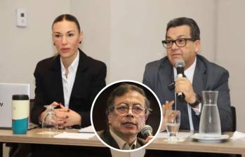 Efvanni Paola Palmariny, exfuncionaria de Petro, reclamó notaría de la que fue nombrada con tutela. Ya había sido funcionaria del MinTrabajo durante el gobierno Duque. Fotos: redes sociales y Colprensa
