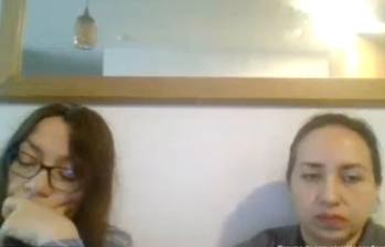 Las hermanas Diana Milena y Carolina Guzmán Andrade, imputadas por estafa. Foto: captura de video