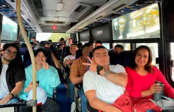 Esta fue la última foto que le tomaron al grupo de estudiantes que regresaba al Quindío tras una salida de campo. FOTO: Cortesía