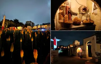De noche el espacio se ilumina de una manera especial para el disfrute de los visitantes. FOTOS: Cortesía Jardín Silletero