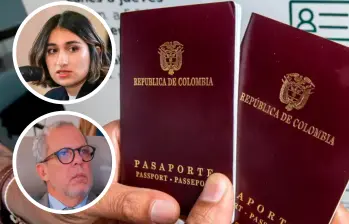 El Ministerio reconoce que no se han constituido aún las vigencias futuras para garantizar la continuidad de la impresión de los pasaportes. El asunto desató una controversia entre Laura Sarabia y Alfredo Saade. FOTO: EL COLOMBIANO/COLPRENSA/PRESIDENCIA