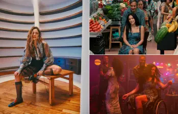 Paulina Dávila, la colombiana en la serie Santita. Al lado, imágenes de la seria con Gael García Bernal. FOTOS Cortesía Netflix y Noel Higareda.