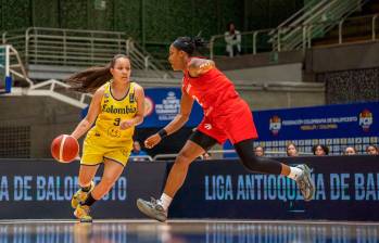 La antioqueña Manuela Ríos fue la más destacada por Colombia, marcó 16 puntos en la derrota ante Canadá. FOTO CORTESÍA FIBA