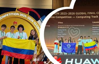 El grupo obtuvo el primer lugar en Colombia, el segundo en América Latina y finalmente el segundo puesto mundial en una de las competencias de tecnología más reconocidas a nivel internacional. FOTO: UNIVERSIDAD NACIONAL.