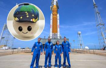 Un equipo multidisciplinario conformado por cuatro astronautas y una mascota llamada Rise viajarán a la Luna en la misión Artemis II. Fotos: Getty Images y Nasa