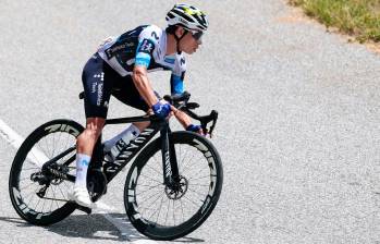 Éiner Rubio, de 27 años de edad, fue protagonista este jueves en el Tour. En 2023 ganó etapa en el Giro de Italia. FOTO X-MOVISTAR