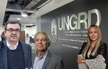 De izquierda a derecha: Olmedo López, exdirector de la UNGRD; Ricardo Bonilla, exministro de Hacienda; y Sandra Ortiz, exconsejera para las Regiones. Foto: Colprensa