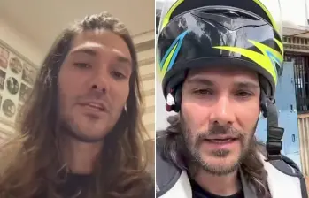 El cantante Riko ‘El Monumental’ ahora hace domicilios en las calles de Medellín. FOTOS: Capturas de video.