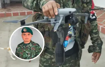 En el marco de operaciones militares, tropas del Batallón de Despliegue Rápido N.° 9 fueron objeto de un ataque indiscriminado con drones equipados con artefactos explosivos. FOTO: Cortesía y redes sociales @COL_EJERCITO