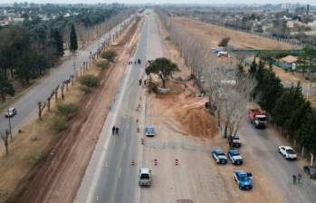 El quebracho blanco estaba ubicado a un costado de una autopista que se ampliará de dos a cuatro carriles en Villa Allende, cerca de Córdoba, en Argentina. FOTO: AFP