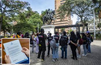 Imagen de referencia de jóvenes de la ciudad en el centro de Medellín. FOTO: Esneyder Gutiérrez Cardona.