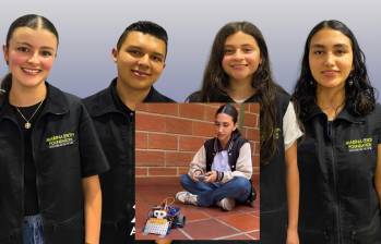 Estos son las jóvenes destacados en la robótica que buscan viajar a Asia para conseguir el campeonato mundial. FOTO: Cortesía e imagen tomada de redes.