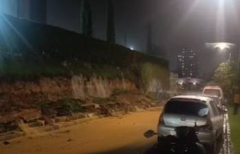 El muro afectado en una urbanización del corregimiento de Medellín. FOTO: imagen tomada de redes.