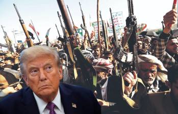 Trump le lanzó su segunda advertencia a Hamas luego de su visita al Medio Oriente. Fotos: AFP y Getty Images