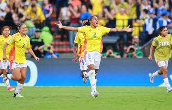 Mary José Álvarez es la numero 2 de Colombia y anotó el gol de la ventaja para la Selección Colombia ante México. FOTO: Tomada de X @FIFAWWC