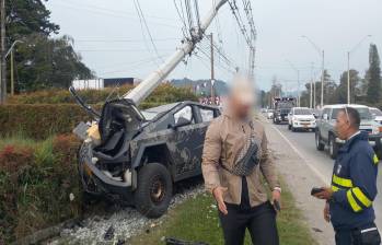 El incidente se presentó en el concurrido sector de Llanogrande, en Rionegro.FOTO: Cortesía Alcaldía de Rionegro
