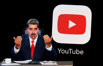 Nicolás Maduro y el logo de YouTube. Foto: Getty - YouTube