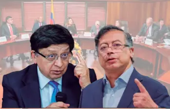 Ibáñez puso lupa al decreto con el que Petro convocó a sesiones extraordinarias en la Cámara para corregir los vicios de trámite. El magistrado busca determinar si existió alguna irregularidad, dado que la firma coincidió con un viaje al exterior del mandatario. FOTO Colprensa y Presidencia
