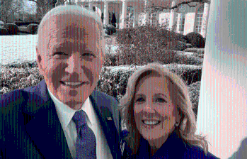 Joe Biden y su esposa se despidieron de la Casa Blanca, en Estados Unidos. FOTO: Tomada de X @POTUS46Archive