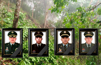 Juan Carlos Morales, César Andrés Rodríguez, Feder Alejandro Celis y Rafael Antonio González fueron las víctimas del siniestro. FOTOS CORTESÍA 