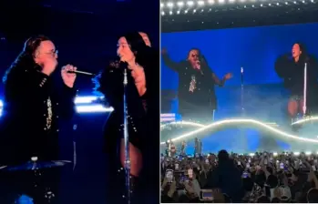 Algunas imágenes de lo que fue el show de Dua Lipa con Fher de Maná en Ciudad de México. FOTOS Captura de pantalla.