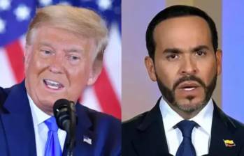 El presidente de Estados Unidos, Donald Trump, apoyó al hoy presidente Abelardo de la Espriella en la segunda vuelta de las elecciones para llegar a la Casa de Nariño. Foto: AFP/Captura de video.
